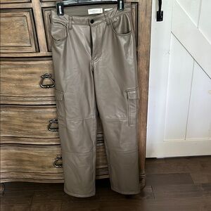 Abercrombie Curve Love High Rise 90s Relaxed Vegan Leather Pant
